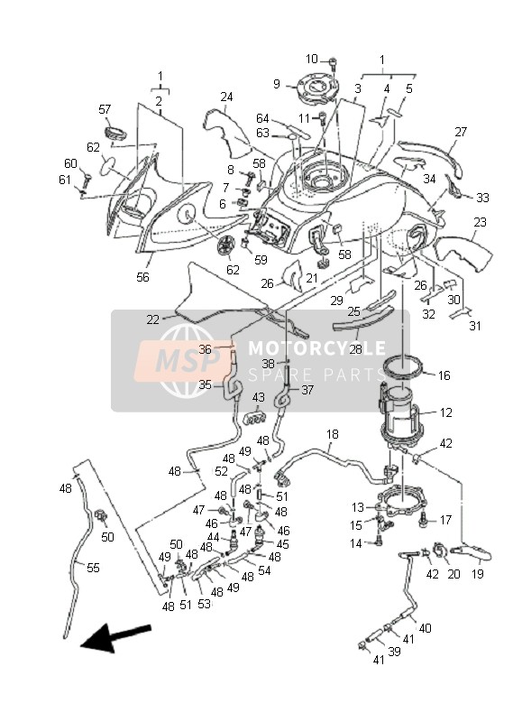 5YUY24103005, Fuel Tank Comp., Yamaha, 0