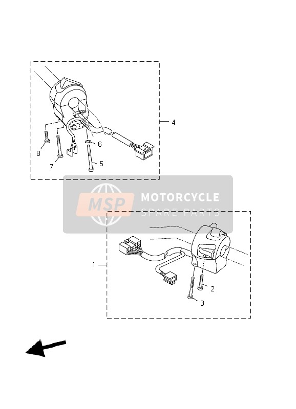 Yamaha MT01S 2009 Handle Switch & Lever for a 2009 Yamaha MT01S