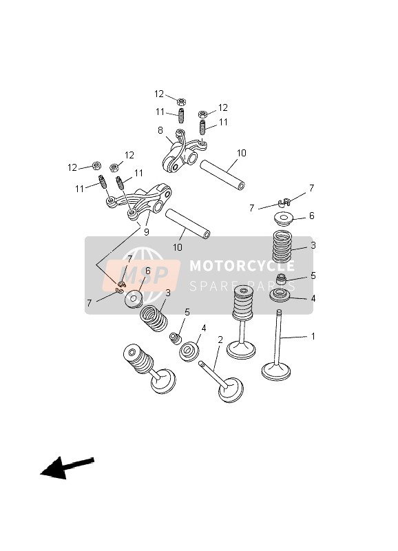 Yamaha MT03 2009 VENTIL für ein 2009 Yamaha MT03