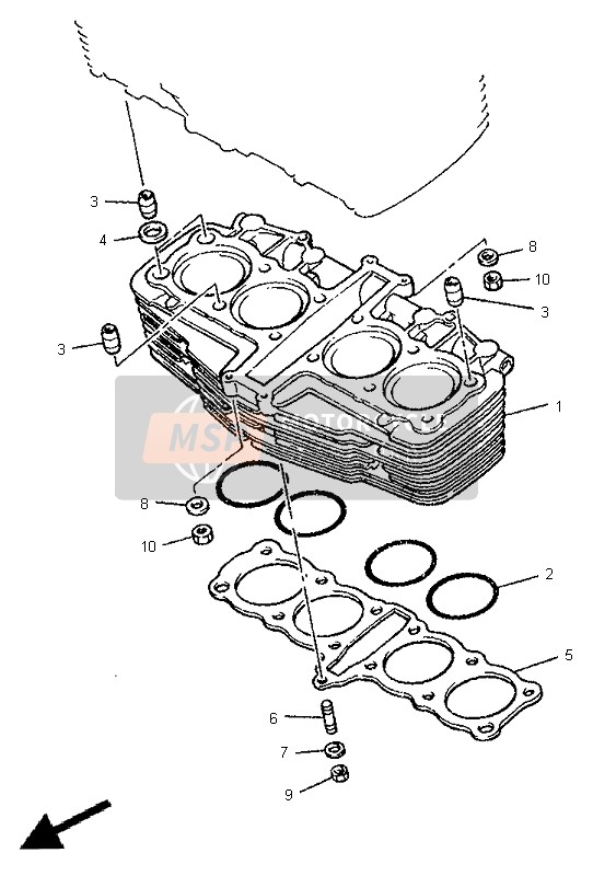 Yamaha XJR1200SP 1998 Cylinder for a 1998 Yamaha XJR1200SP