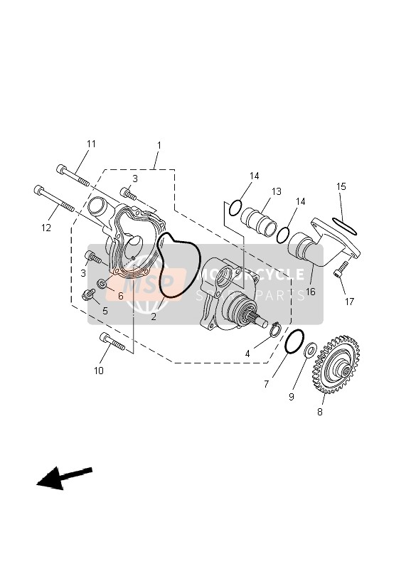 Yamaha TDM900 2009 Water Pump for a 2009 Yamaha TDM900