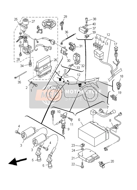 Yamaha TDM900 2009 Electrical 1 for a 2009 Yamaha TDM900