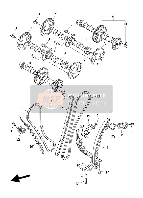 Yamaha VMAX 2009 Camshaft & Chain for a 2009 Yamaha VMAX