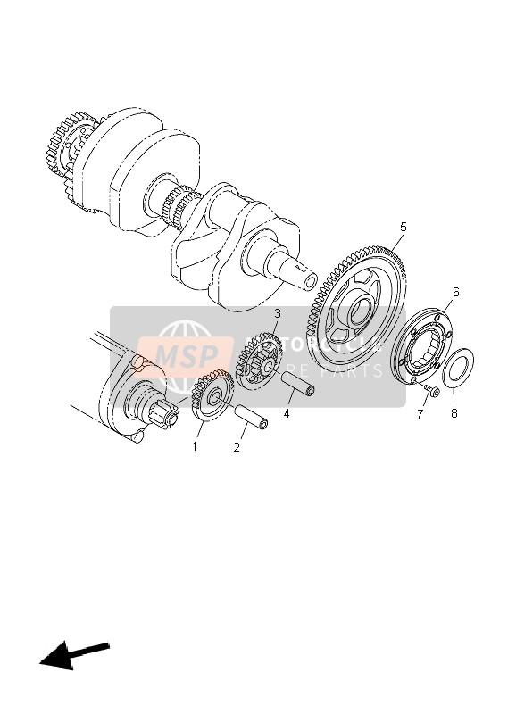 Yamaha VMAX 2009 Starter Clutch for a 2009 Yamaha VMAX