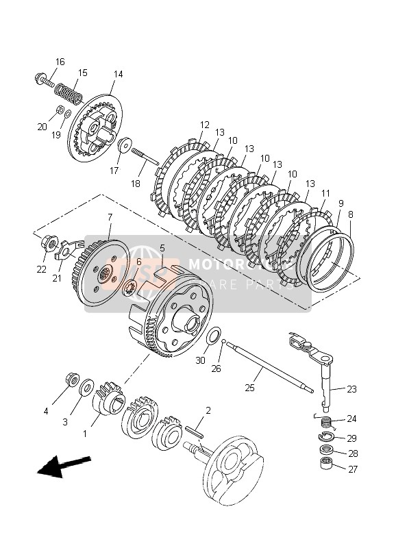 Yamaha WR125R 2009 Clutch for a 2009 Yamaha WR125R