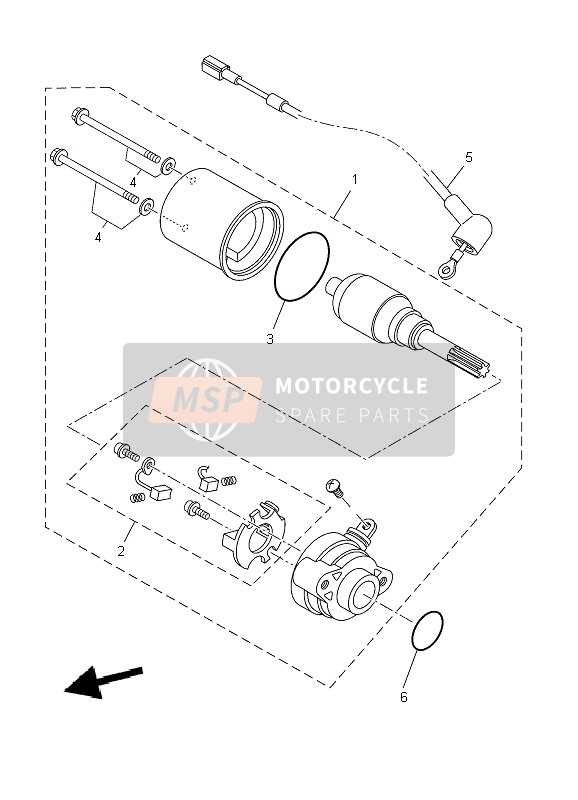 Yamaha WR125R 2009 Starting Motor for a 2009 Yamaha WR125R