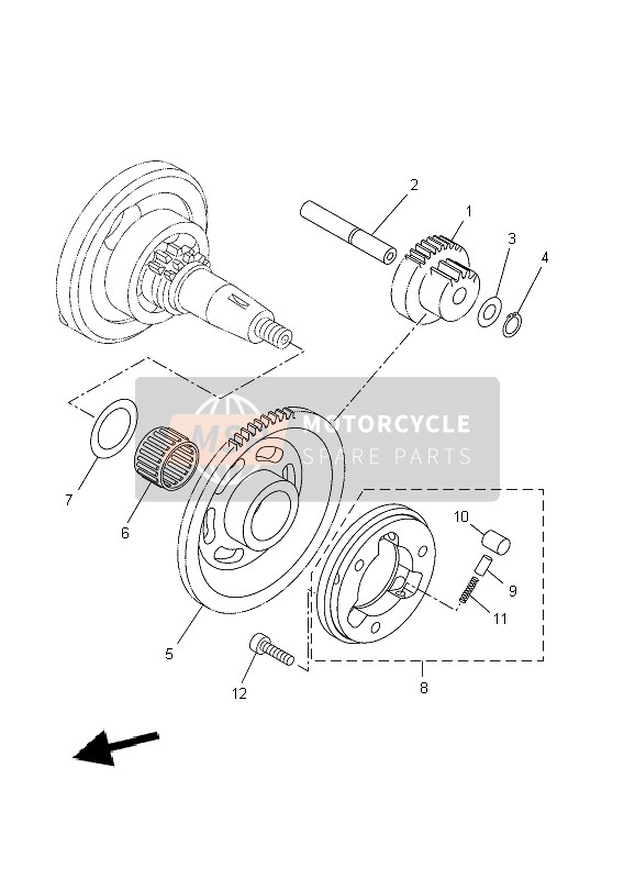 Yamaha WR125X 2009 Starter Clutch for a 2009 Yamaha WR125X