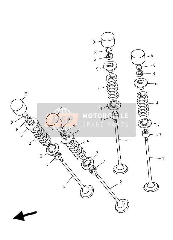 20S121110100, Soupape,  Admission, Yamaha, 0