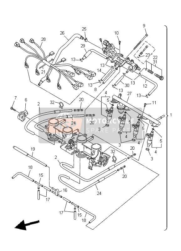 Yamaha XJ6N 2009 Intake 2 for a 2009 Yamaha XJ6N