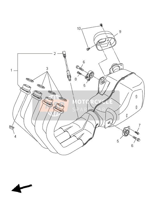 Yamaha XJ6NA 2009 Exhaust for a 2009 Yamaha XJ6NA