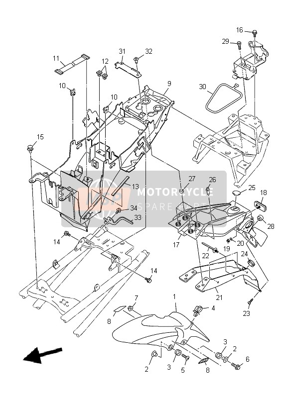 20S216770000, Plate, Fitting 3, Yamaha, 1