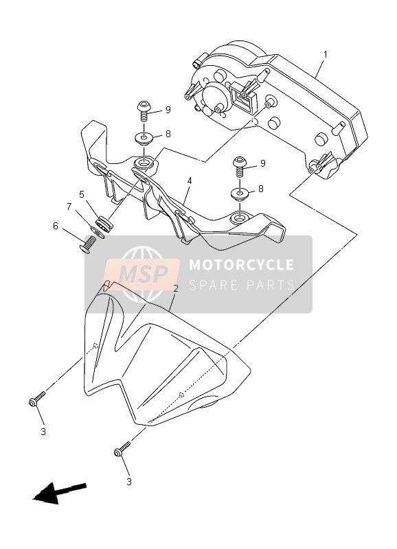 Yamaha XJ6NA 2009 Meter for a 2009 Yamaha XJ6NA