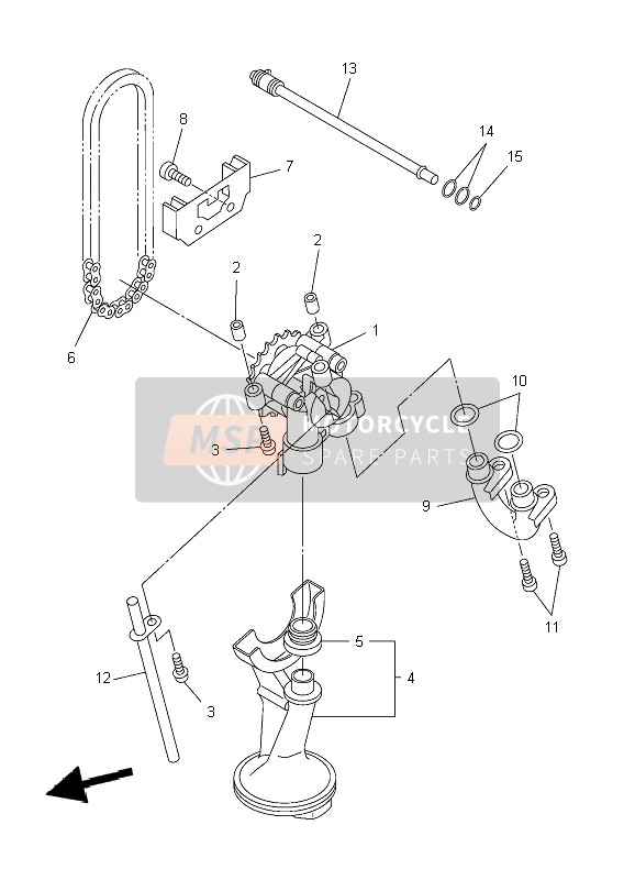 Yamaha XJ6S DIVERSION 2009 Bomba de aceite para un 2009 Yamaha XJ6S DIVERSION