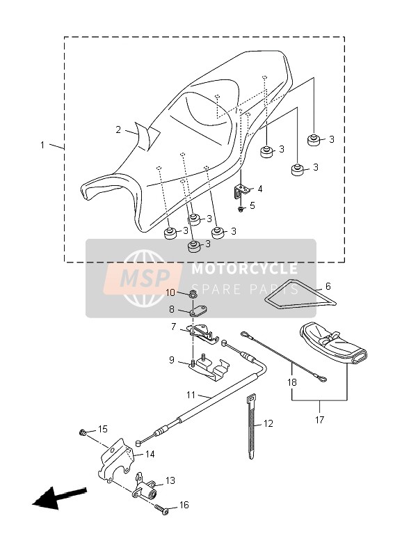 Yamaha XJ6S DIVERSION 2009 Asiento para un 2009 Yamaha XJ6S DIVERSION