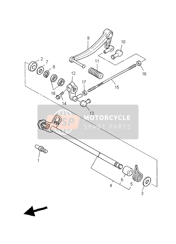 Yamaha XJR1300 2009 Shift Shaft for a 2009 Yamaha XJR1300