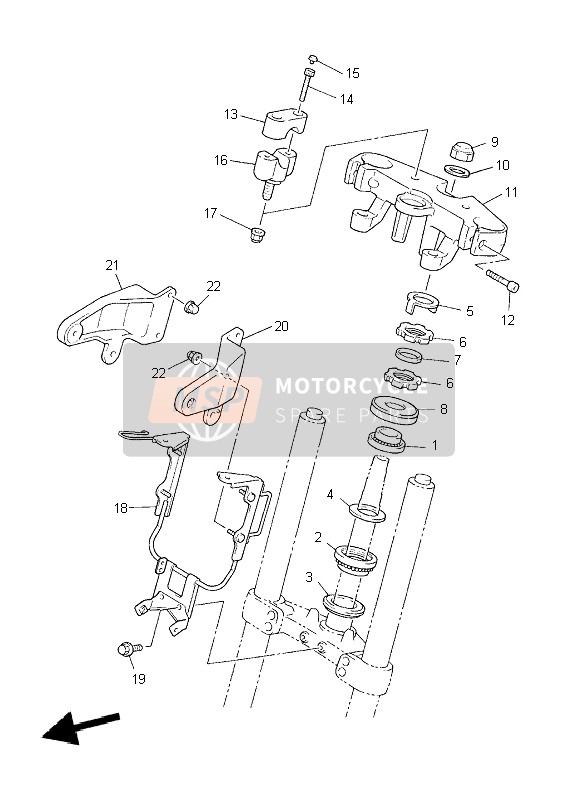 Yamaha XJR1300 2009 Steering for a 2009 Yamaha XJR1300