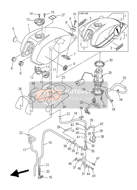 5UX139720000, Tube 2,  Carburant, Yamaha, 2