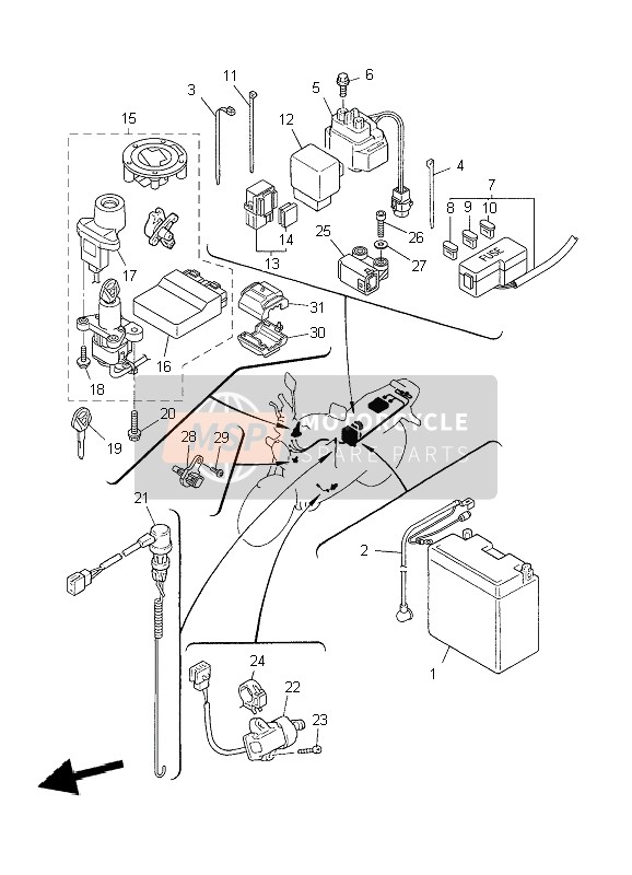 976070522000, Vis,  Avec Rondelle, Yamaha, 4