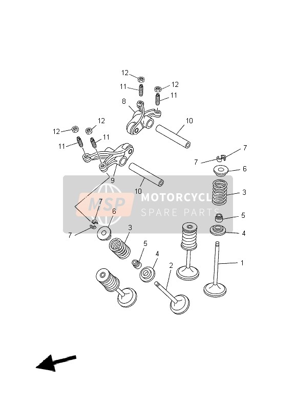 Yamaha XT660R 2009 Valve for a 2009 Yamaha XT660R