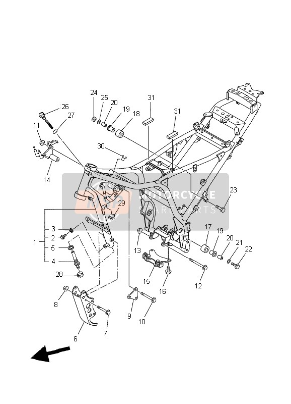 Yamaha XT660R 2009 Frame for a 2009 Yamaha XT660R