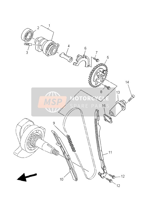 Yamaha XT660X 2009 Camshaft & Chain for a 2009 Yamaha XT660X