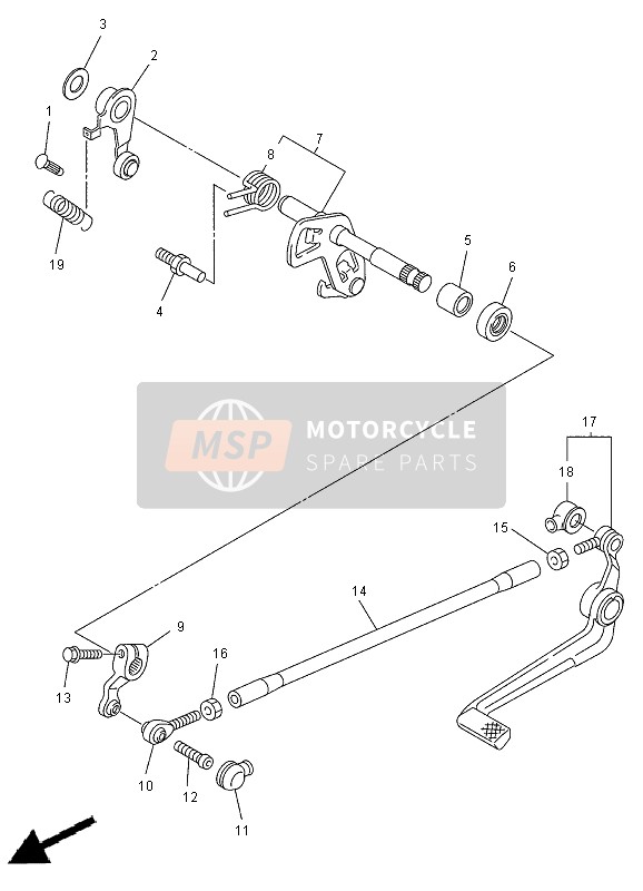 905082901200, Ressort,  Torsion, Yamaha, 1