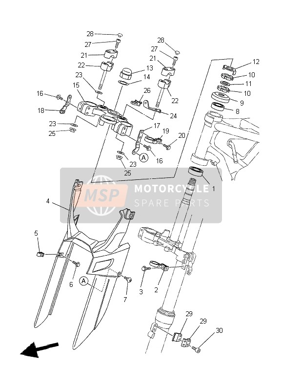 Yamaha XT660X 2009 Steering for a 2009 Yamaha XT660X