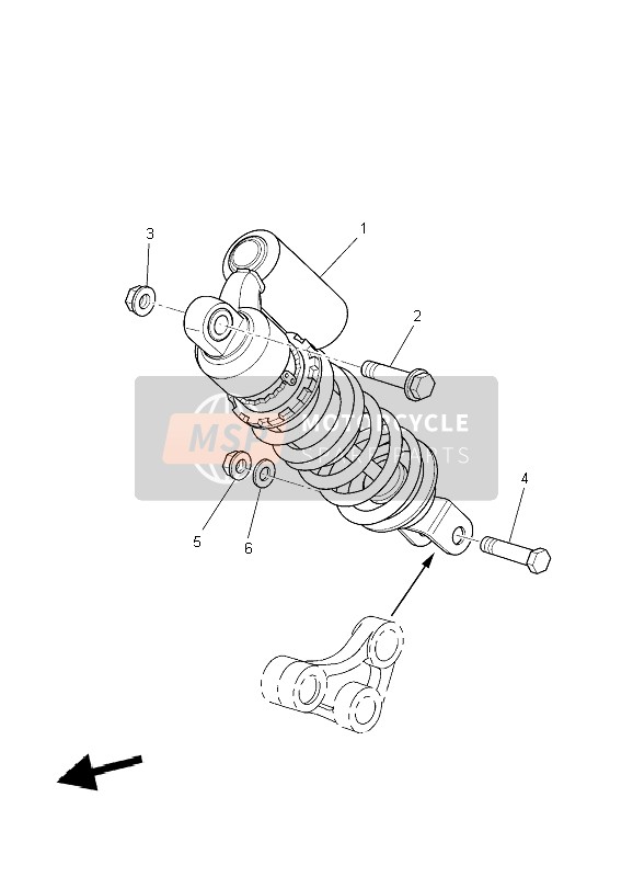 Yamaha XT660Z TENERE 2009 Rear Suspension for a 2009 Yamaha XT660Z TENERE