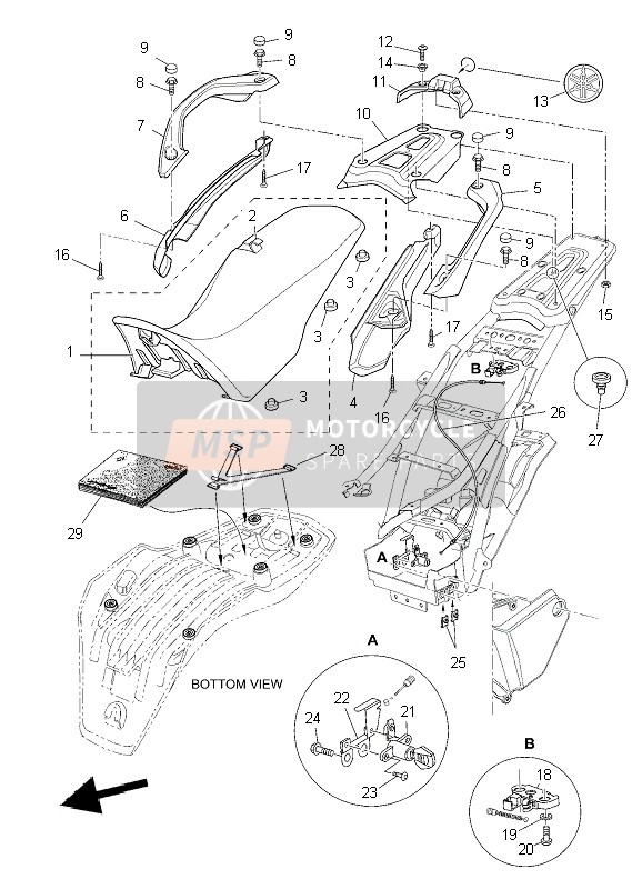 Yamaha XT660Z TENERE 2009 Seat for a 2009 Yamaha XT660Z TENERE