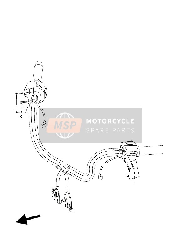 Yamaha XV1900A MIDNIGHST STAR 2009 Handle Switch & Lever for a 2009 Yamaha XV1900A MIDNIGHST STAR