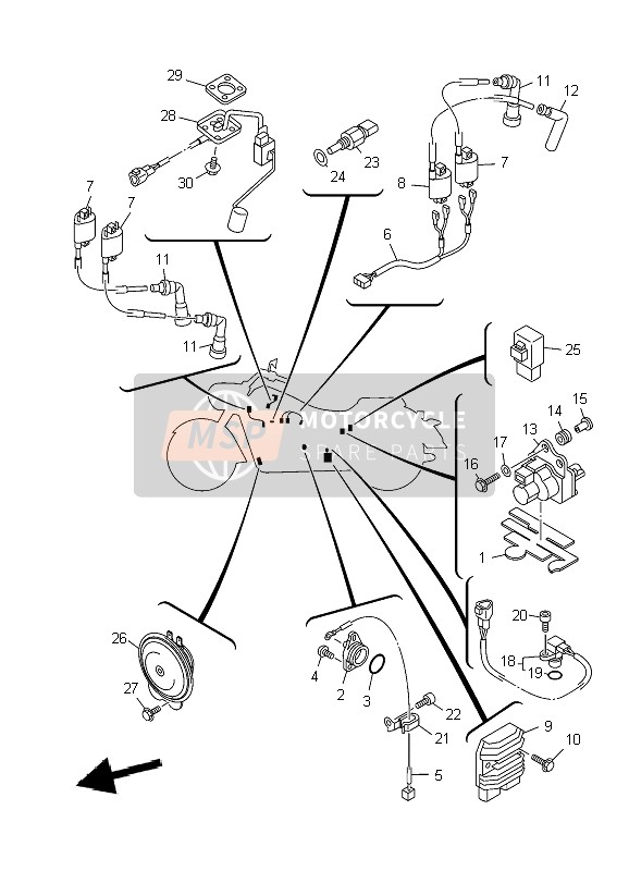 5C4833500100, Flasher Relay Assy, Yamaha, 2