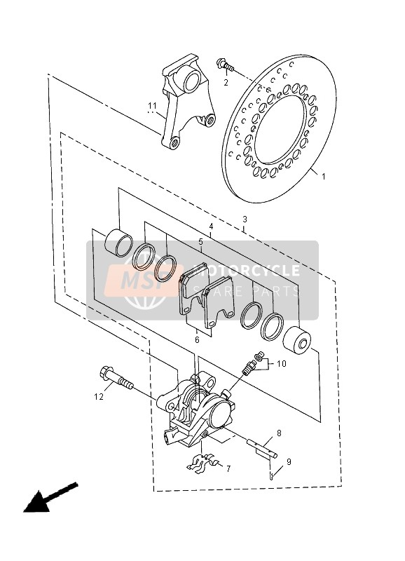 4XV259195000, . Support, Pad, Yamaha, 2