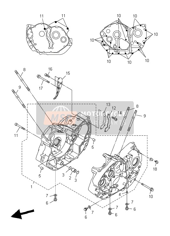 901161201100, Stehbolzen, Yamaha, 0