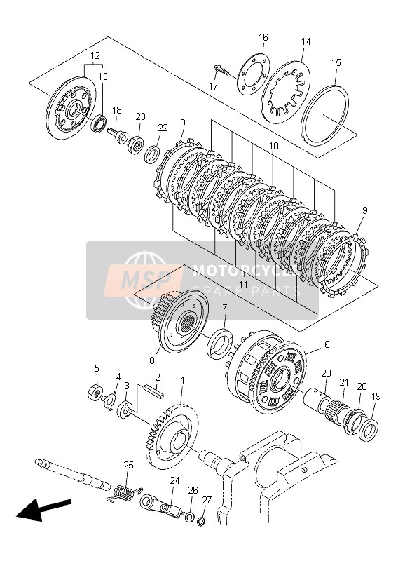 Yamaha XVS950A 2009 Clutch for a 2009 Yamaha XVS950A