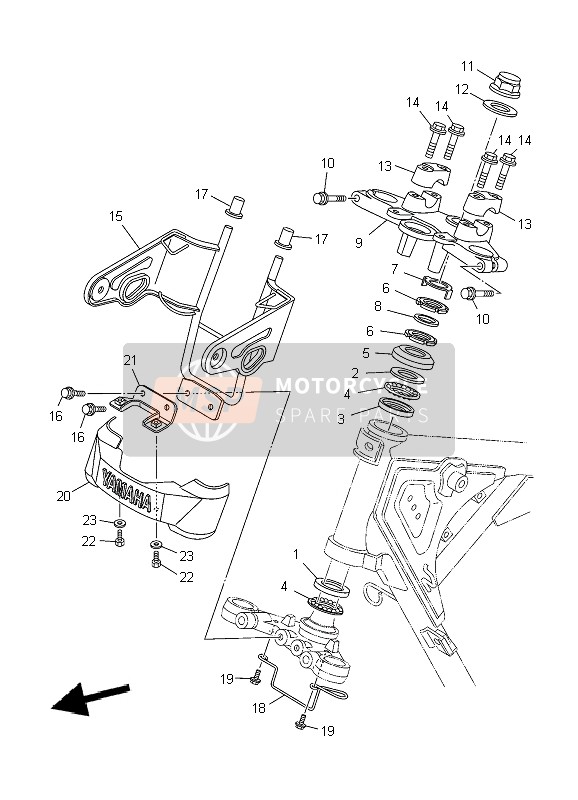 Yamaha YBR125ED 2009 Timone per un 2009 Yamaha YBR125ED