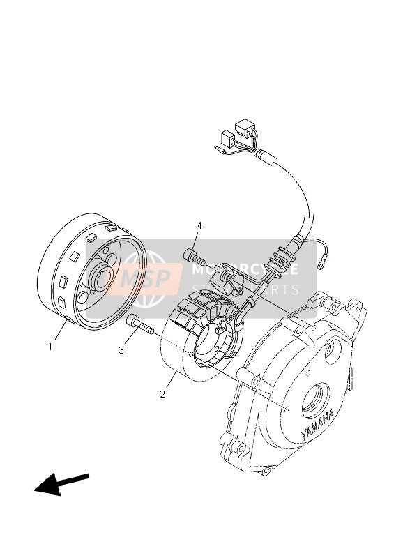 Yamaha YBR125ED 2009 Generator voor een 2009 Yamaha YBR125ED