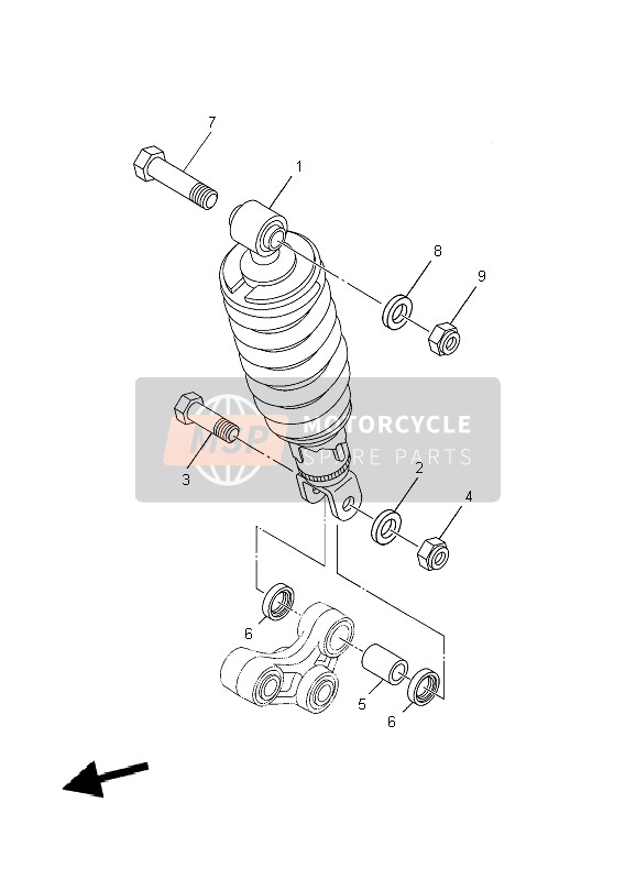 Yamaha YBR250 2009 Rear Suspension for a 2009 Yamaha YBR250