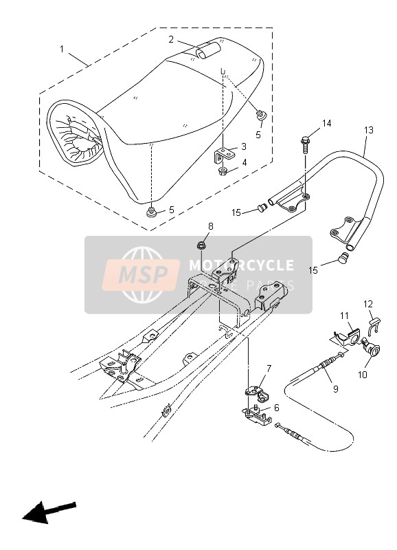 Yamaha YBR250 2009 Posto A Sedere per un 2009 Yamaha YBR250