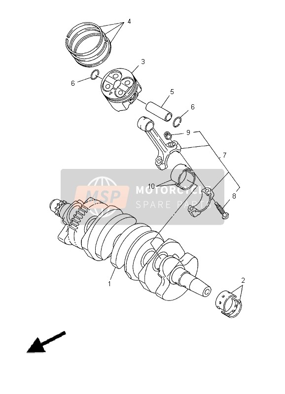 5EB114163000, Plane Bearing, Krukas 1, Yamaha, 1