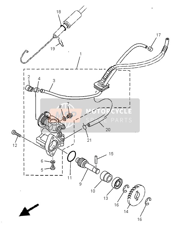 4FL131750000, Shaft, Worm, Yamaha, 2