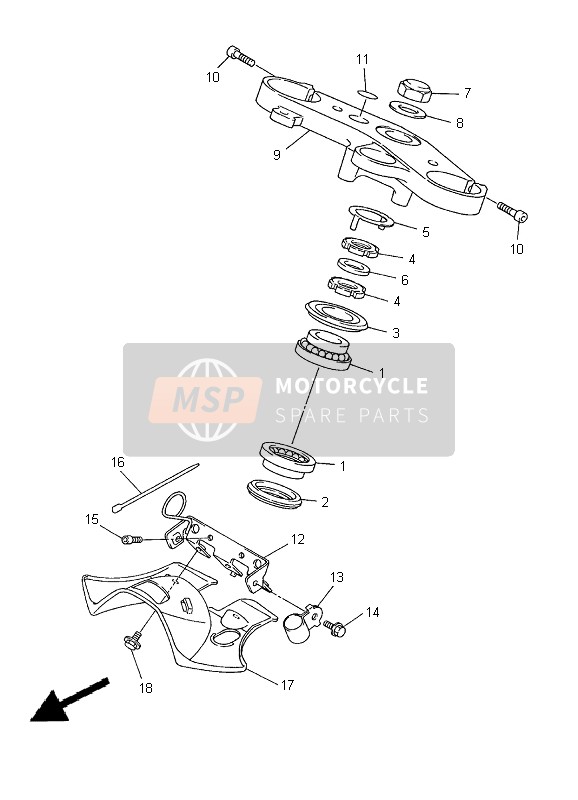 Yamaha YZF-R6 2000 Steering for a 2000 Yamaha YZF-R6