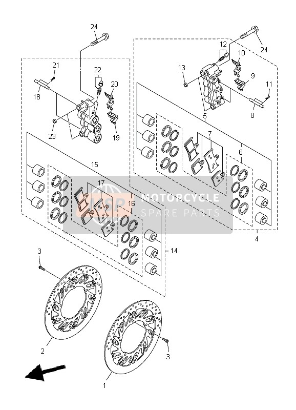 14B2581T0000, Disk Brake Assy, Yamaha, 0