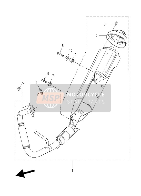 9010508X1400, Bout 10X44, Yamaha, 2