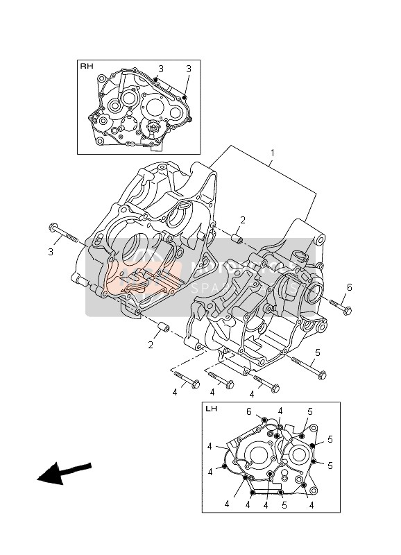 Yamaha YZF-R125 2009 Caja Del Cigüeñal para un 2009 Yamaha YZF-R125