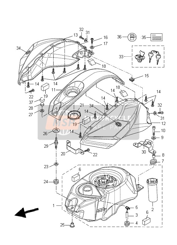 5D7F413901P6, Cover, Side 2, Yamaha, 0