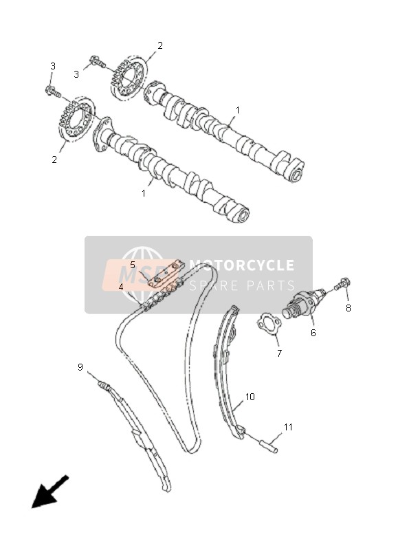 Yamaha FJR1300A 2010 Camshaft & Chain for a 2010 Yamaha FJR1300A