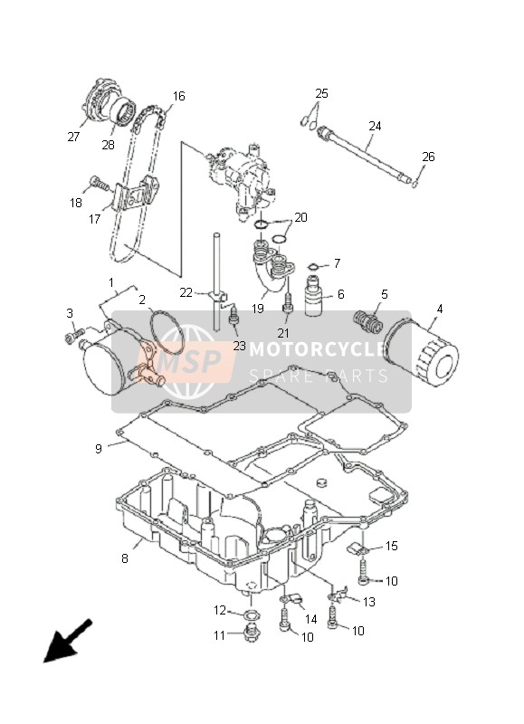 Yamaha FJR1300A 2010 Oil Cooler for a 2010 Yamaha FJR1300A