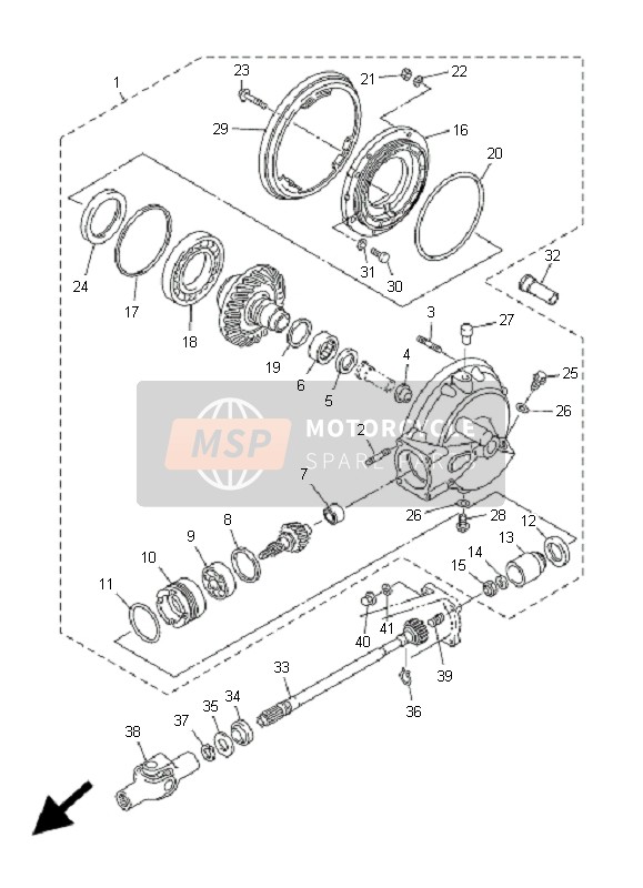 Yamaha FJR1300A 2010 Arbre de transmission pour un 2010 Yamaha FJR1300A