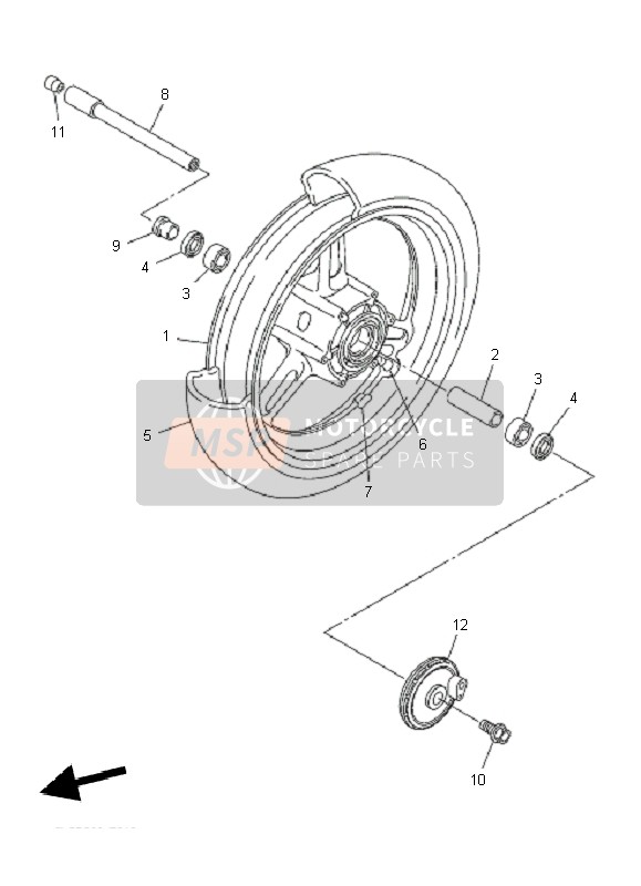 Yamaha FJR1300A 2010 Front Wheel for a 2010 Yamaha FJR1300A