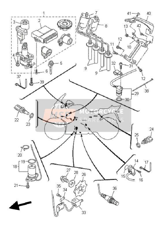 Yamaha FJR1300A 2010 Electrical 1 for a 2010 Yamaha FJR1300A